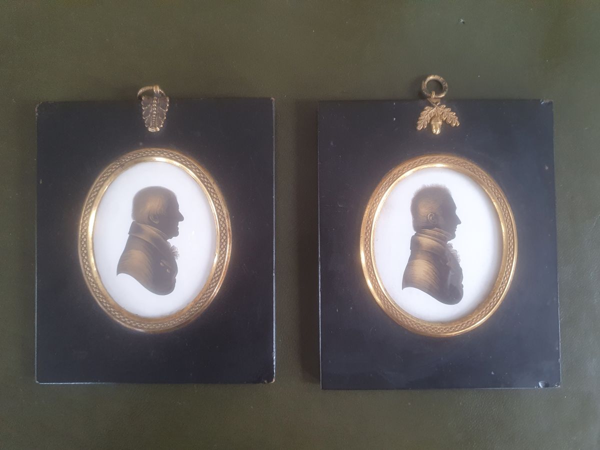 Miers & Field - Two Bronzed Painted Plaster Miniatures Of Gentleman